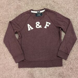 A&F Abercrombie and Fitch Y2K vintage style maroon casual long sleeve pullover
